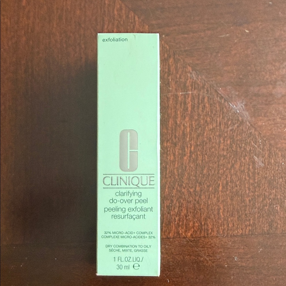 Clinique Clarifying Do-Over Peel — Light Mint Green Packaging